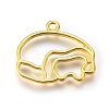 Zinc Alloy Open Back Bezel Pendants PALLOY-WH0036-18G-2