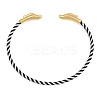 Braided Steel Wire Bangles Making KK-CBA6056-02B-G-1