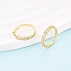 Brass Micro Pave Cubic Zirconia Cuff Rings for Women KK-T071-82G-1