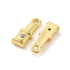 Rack Plating Brass Micro Pave Cubic Zirconia Charms KK-C038-06G-2