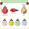 30Pcs 5 Colors Alloy Enamel Pendant Rhinestone Settings ENAM-SC0004-91-2