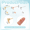 60Pcs 3 Color 304 Stainless Steel Ball Stud Earring Post with Loop FIND-UN0001-14-3