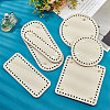 6Pcs 6 Style Flat Round PU Leather Knitting Crochet Bags Nail Bottom Shaper Pad DIY-PH0021-06A-5