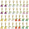 48Pcs 8 Colors Acrylic Pendant Decorations HJEW-YW00190-1