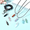 DIY Natural & Synthetic Gemstone & Waxed Cord Necklace Making Kits DIY-FS0008-04B-9