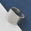 304 Stainless Steel Open Cuff Rings RJEW-A079-01C-P-3