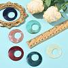 24Pcs 6 Colors Acrylic Pendants OACR-FS0002-66-5
