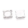 304 Stainless Steel Pendant Cabochon Settings STAS-T067-08P-2