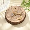 Ion Plating(IP) 304 Stainless Steel Micro Pave Cubic Zirconia Hoop Earrings STAS-R004-05G-02-3