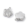 304 Stainless Steel Micro Pave Cubic Zirconia Charms STAS-Z121-46P-3