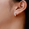 Teardrop 925 Sterling Silver Micro Pave Cubic Zirconia Stud Earrings for Woman EJEW-Q384-02G-2