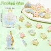 20Pcs 4 Colors Alloy Glass Charms FIND-YW0012-41-3