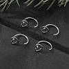 304 Stainless Steel Heart Hoop Nose Rings AJEW-A062-06P-1