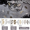 80Pcs 8 Style Alloy Cabochons MRMJ-OC0003-86-2