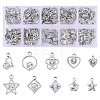 100Pcs 10 Styles Rack Plating Eco-Friendly Alloy Charms FIND-YW0008-79-1