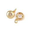 SHEGRACE Brass Clear Cubic Zirconia Charms XGRQ3P594-593G-2