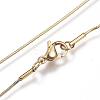 304 Stainless Steel Snake Chain Necklaces NJEW-D285-02G-2