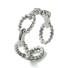 Non-Tarnish 304 Stainless Steel Open Cuff Ring RJEW-L110-038P-1