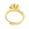 Clear Cubic Zirconia Adjustable Rings RJEW-L120-018G-10-3