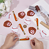12Pcs 3 Styles Baseball Theme Polyester Iron on/Sew On Patches PATC-HY0001-99-3