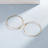 Long-Lasting Plated Brass Hoop Earrings Findings KK-BC0005-10G-NF-8