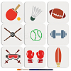 1 Set PET Hollow Out Drawing Painting Stencils DIY-MA0005-49B-1