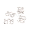 Brass Clear Cubic Zirconia S-Hook Clasps KK-E280-28P-1