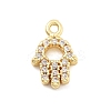 Brass Micro Pave Cubic Zirconia Charms KK-R220-02G-01-1