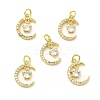 Brass Micro Pave Cubic Zirconia Pendants KK-E068-VB419-2