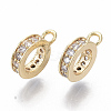 Brass Micro Pave Clear Cubic Zirconia Tube Bails LS-KK-S348-486-NF-2