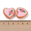 Handmade Heart Lampwork Beads Strands LAMP-P069-04B-08-4