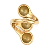 304 Stainless Steel Open Cuff Rings for Women RJEW-A049-01A-G-3