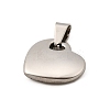 Heart 304 Stainless Steel Pendants STAS-M121-13P-2