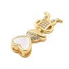 Real 18K Gold Plated Brass Micro Pave Cubic Zirconia Pendants KK-L209-100G-01-2