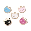 Rack Plating Alloy Enamel Charms ENAM-P254-03KCG-1