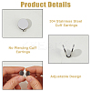 12Pcs 304 Stainless Steel Cuff Earrings EJEW-HS0001-28P-4