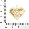 Brass Micro Pave Cubic Zirconia Pendants KK-S510-32G-02-3
