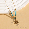 Vintage Christmas 304 Stainless Steel & Synthetic Turquoise Pendant Necklaces for Women HS2328-2-1