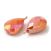 Imitation Jade Glass Pendants KK-Q777-02G-05-2