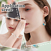 24Pcs 6 Colors Alloy Crystal Rhinestone Connector Charms ALRI-SC0001-40-5
