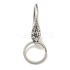 Tibetan Style 316 Surgical Stainless Steel Fittings with 304 Stainless Steel Key Ring FIND-Q101-20AS-1