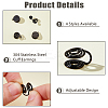 16Pcs 4 Styles Alloy & 304 Stainless Steel Cuff Earrings EJEW-HS0001-17-4