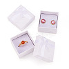 Square Paper Jewelry Ring Gift Boxes with Bowknot LS-CON-TAC0010-80E-3