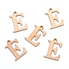 Ion Plating(IP) 304 Stainless Steel Alphabet Charms STAS-H122-E-RG-2