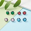 Plain Dome/Half Round Resin Stud Earrings for Women EJEW-JE04799-2
