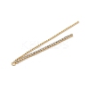 Brass Rhinestone Chain Tassel Big Pendants KK-P227-02G-3