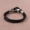 Braided Leather Cord Bracelets X-BJEW-L605-38-2