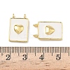 Brass Enamel Pendants KK-L256-34G-01-3