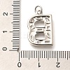 Brass Micro Pave Clear Cubic Zirconia Pendants KK-G521-01P-B-3