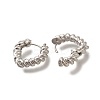 Rack Plating Twist Brass Hoop Earrings EJEW-I310-17P-2